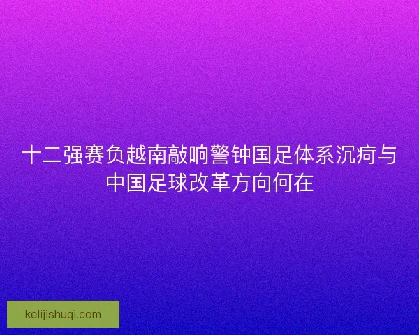 十二强赛负越南敲响警钟国足体系沉疴与中国足球改革方向何在 十二强赛负越南敲响警钟国足体系沉疴与中国足球改革方向何在